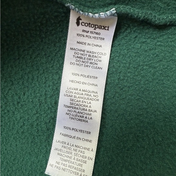 Cotopaxi Mens Pullover Teca Fleece Hooded Half Zip Jacket Sz M - Picture 6 of 6